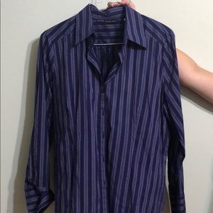 Women’s purple striped New York & Co Blouse